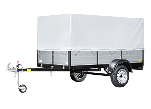 Автоприцеп LAKER  Heavy Duty Light 400/рессора, профлист, откидной, черный ш 1,3 м/д 2,5м